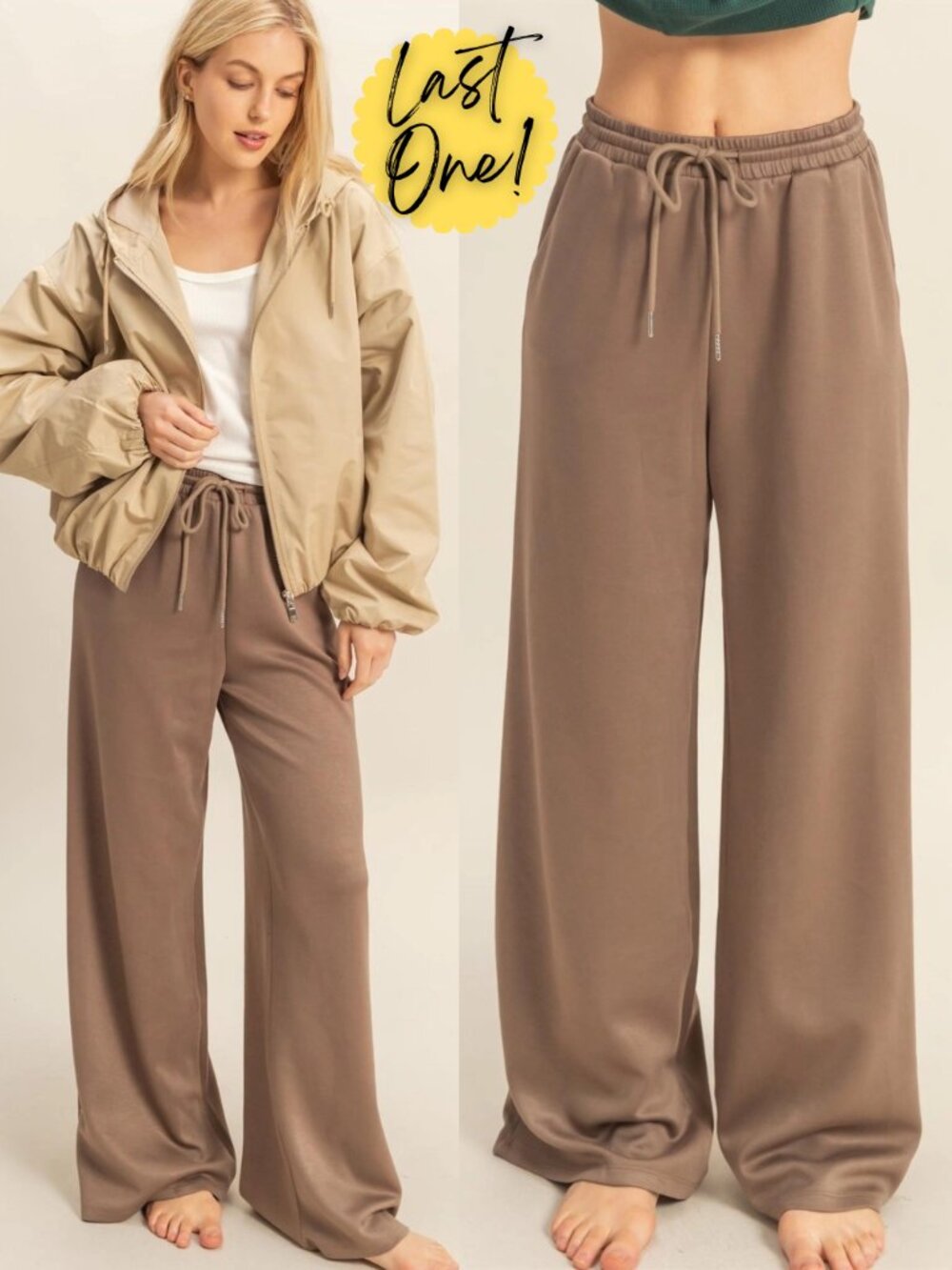 Suzy Flowy Knit Drawstring Pants | Women's Trendy Comfy Athleisure Bottoms